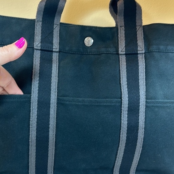 Auth Large Hermes Canvas Tote Bag - Picture 6 of 15